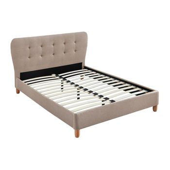 Base De Cama Elide  197x216.5x102 Cm Color Crema Vente-unique