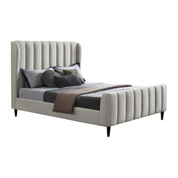 Base De Cama Casagoti  153.5x212x138.5 Cm Color Gris Claro Vente-unique