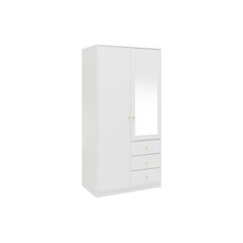 Armario Notiari 3 Cajones 100x57.5x200 Cm Color Blanco Vente-unique