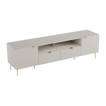 Mueble Bajo De Tv Yesinia 2 Cajones 190x45x55 Cm Color Beige Vente-unique