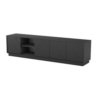 Mueble De Tv Suspendido Redonia  203.3x40x50.8 Cm Color Negro Vente-unique