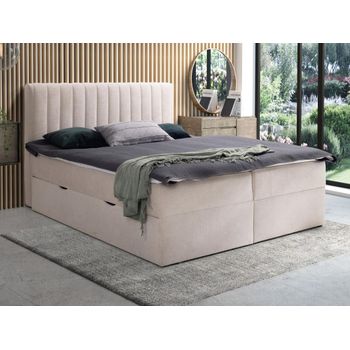 Cama Continental Boxspring Arao 1 Cajón 218x166x114 Cm Color Beige Vente-unique