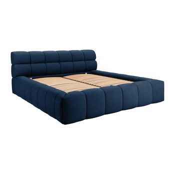 Cama Con Canapé Abatible Forvik  204x255x95 Cm Color Azul Oscuro Vente-unique