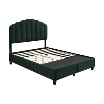 Base De Cama Ilisio 2 Cajones 145x192x148 Cm Color Verde Pino Vente-unique