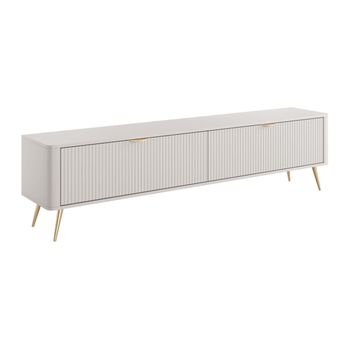 Mueble Bajo De Tv Elonaria  200x38x51.2 Cm Color Beige Vente-unique