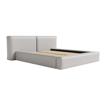 Cama Con Canapé Abatible Timano  206x249x90 Cm Color Gris Claro Vente-unique