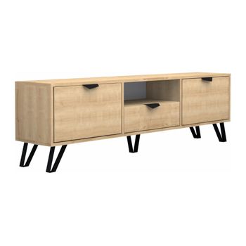 Mueble Bajo De Tv Cardelia 1 Cajón 170x35x50 Cm Color Color Natural Claro Vente-unique