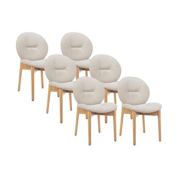 Silla Estándar Isadio  50.5x59.5x83 Cm Color Beige Vente-unique