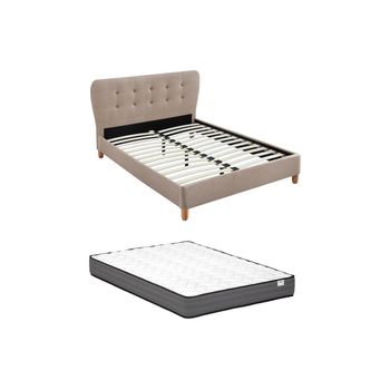 Cama Clásica Elide  177x216.5x102 Cm Color Crema Vente-unique