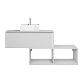 Mueble De Baño Simple Teana 1 Cajón 94x47x32 Cm Color Blanco Vente-unique