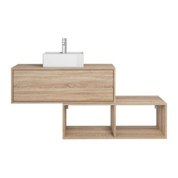 Mueble De Baño Simple Teana 1 Cajón 94x47x32 Cm Color Color Natural Claro Vente-unique