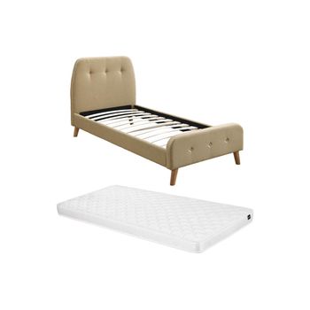 Cama Clásica Romeo  204.5x96x106 Cm Color Beige Vente-unique