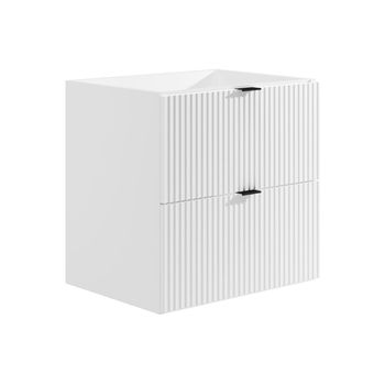 Mueble De Lavabo Zevini 2 Cajones 60x47x60 Cm Color Blanco Vente-unique