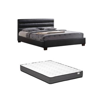 Base De Cama Faustin  145x205.5x89 Cm Color Negro Vente-unique