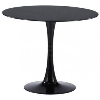 Mesa Redonda Moderna Tulipa Negra 60 Cm