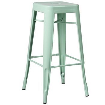 Taburete Industrial Kontoir 65 Cm De Acero Verde Menta Brillante