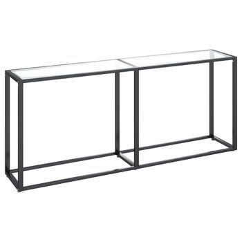 Mesa Consola Vidrio Templado Transparente 180x35x75,5 Cm