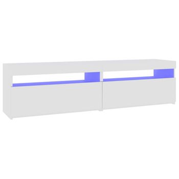 Muebles De Tv Con Luces Led 2 Unidades Blanco 75x35x40 Cm