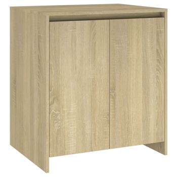 Aparador De Madera Contrachapada Roble Sonoma 70x41x75 Cm Beige