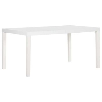 Mesa De Jardín Pp Blanco 150x90x72 Cm