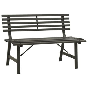 Banco De Jardín 110 Cm Acero Negro