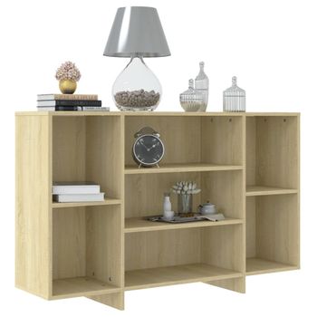 Aparador De Madera Contrachapada Roble Sonoma 120x30x75 Cm Beige