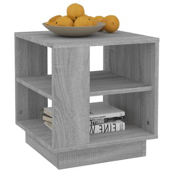 Mesa De Centro Madera Contrachapada Gris Sonoma 40x40x43 Cm