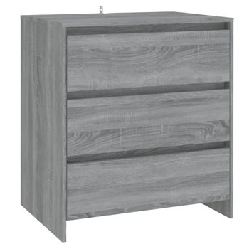 Aparador De Madera Contrachapada Gris Sonoma 70x41x75 Cm