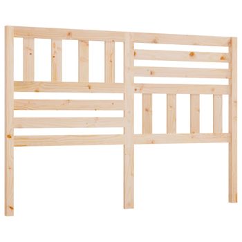 Cabecero De Cama Madera Maciza De Pino 166x4x100 Cm Marrón