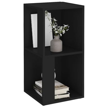 Mueble De Esquina Madera Contrachapada Negro 33x33x67 Cm