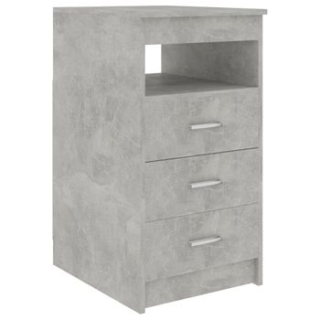 Cajonera De Madera Contrachapada Gris Hormigón 40x50x76 Cm