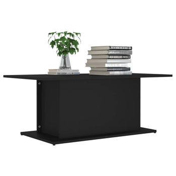 Mesa De Centro Madera Contrachapada Negro 102x55,5x40 Cm