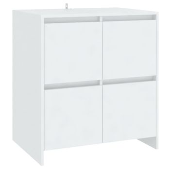 Aparador De Madera Contrachapada Blanco 70x41x75 Cm