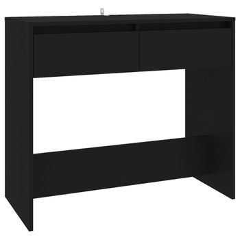 Mesa Consola De Madera Contrachapada Negro 89x41x76,5 Cm