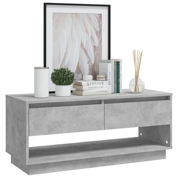 Mueble Para Tv Madera Contrachapada Gris Hormigón 102x41x44 Cm