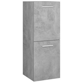 Armario De Baño Madera Contrachapada Gris Hormigón 30x30x80 Cm