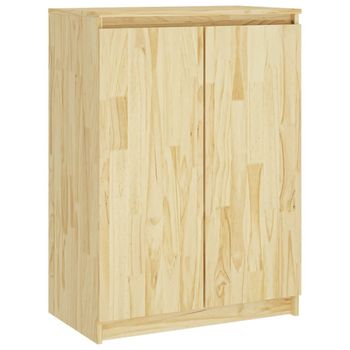 Aparador Madera Maciza De Pino 60x36x84 Cm Marrón