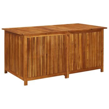 Caja De Almacenaje De Jardín Madera Maciza Acacia 150x80x75 Cm Marrón