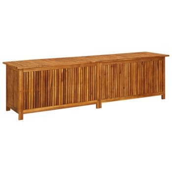 Caja De Almacenaje De Jardín Madera Maciza Acacia 200x50x58 Cm Marrón