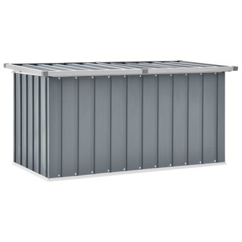 Caja De Almacenaje Para Jardín Gris 129x67x65 Cm