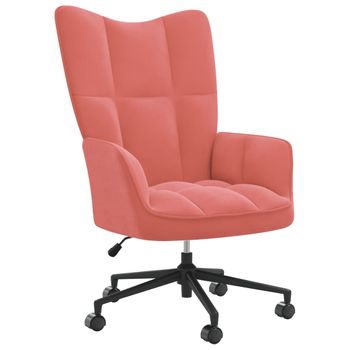 Silla De Relajación De Terciopelo Rosa