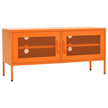 Mueble Para Tv De Acero Naranja 105x35x50 Cm