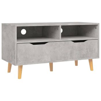 Mueble De Tv Madera De Ingeniería Gris Hormigón 90x40x48,5 Cm