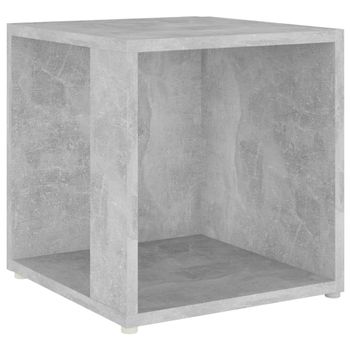 Mesa Auxiliar Madera Contrachapada Gris Hormigón 33x33x34,5 Cm