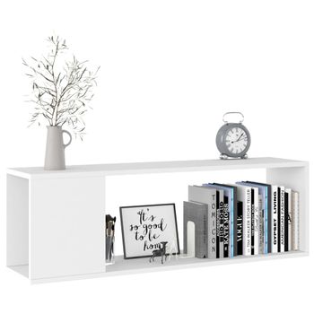 Mueble Para Tv Madera Contrachapada Blanco 100x24x32 Cm