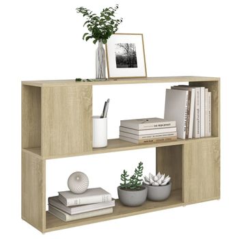 Librería De Madera Contrachapada Roble Sonoma 100x24x63 Cm Marrón