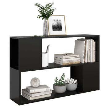 Librería De Madera Contrachapada Negro 100x24x63 Cm