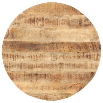 Superficie De Mesa Redonda Madera Maciza De Mango 15-16 Mm 40cm Marrón