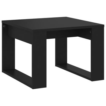 Mesa Auxiliar De Madera Contrachapada Negro 50x50x35 Cm