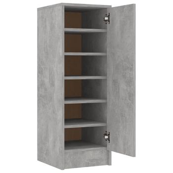 Mueble Zapatero De Aglomerado Gris Hormigón 32x35x92 Cm